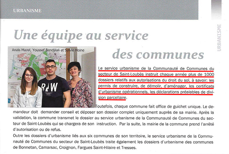 xtrait journal CDC Saint-Loubès, janvier 2019